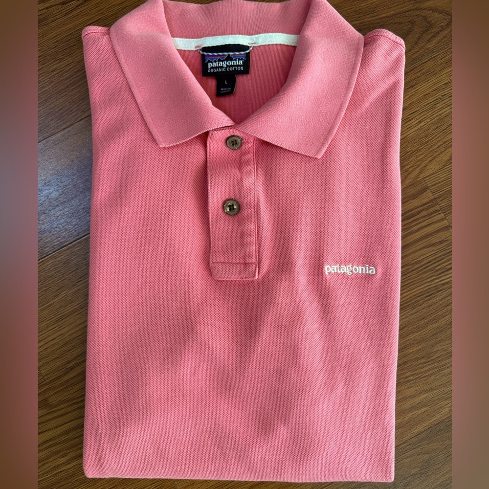 PATAGONIA Men's P6 Logo Polo, Organic Cotton, Large